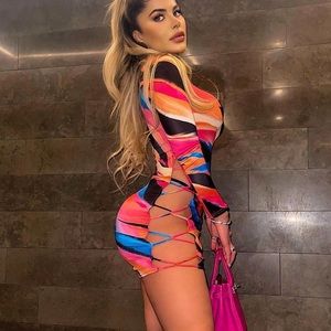 Fashion Nova Side Profile Mini Dress